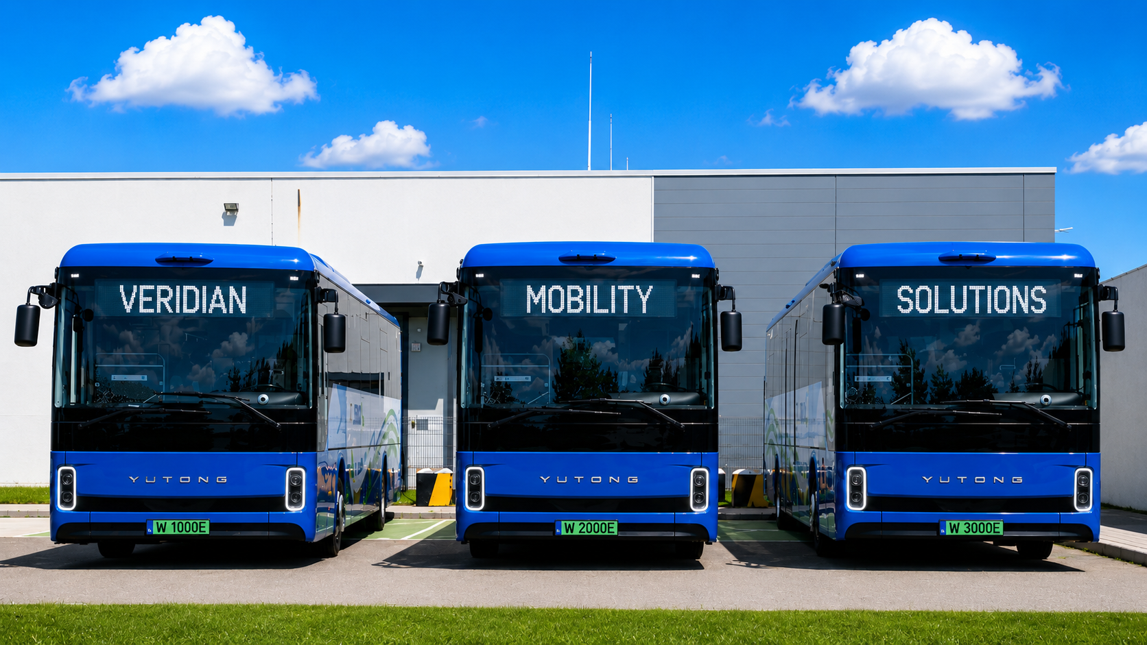 Flota autobusów z systemem Veridian — tablice LED prezentujące numery linii i kierunki